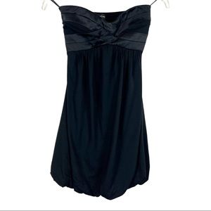Bebe Black Strapless Bubble Dress Womens Size S